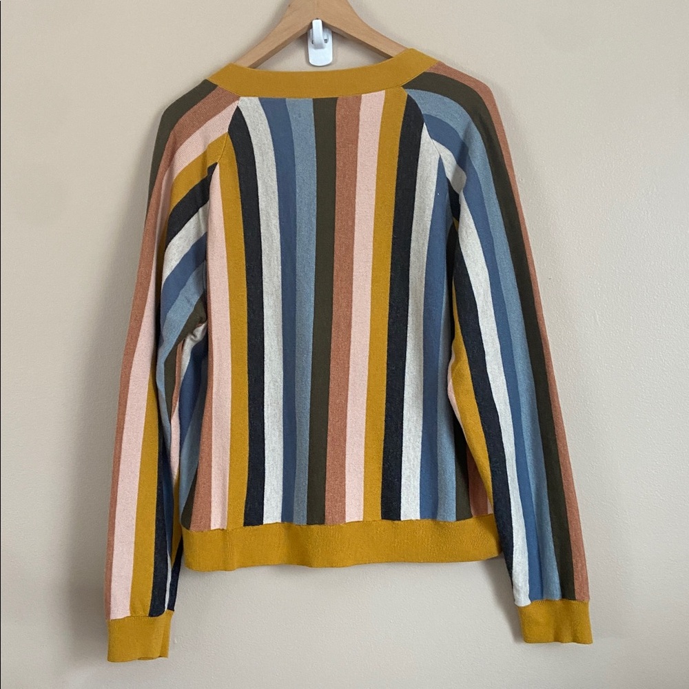 The GREAT. The Boxy Varsity Striped Cardigan Sweater Large - Picture 9 of 10